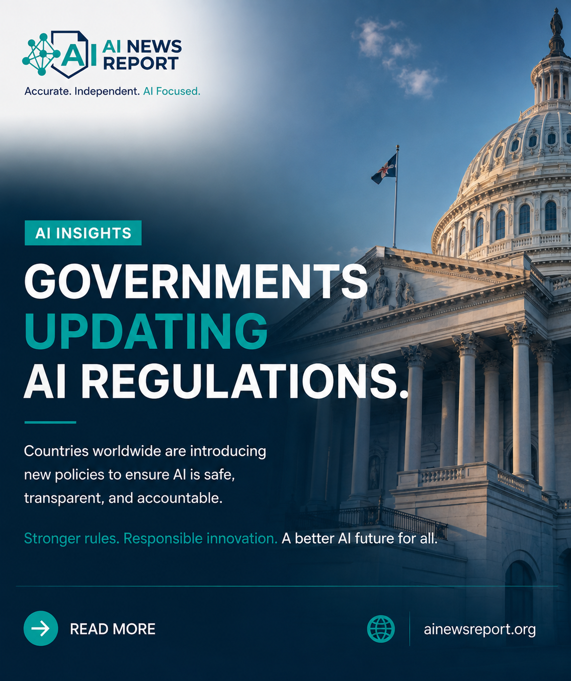 Graphic about governments updating Ai regulations.