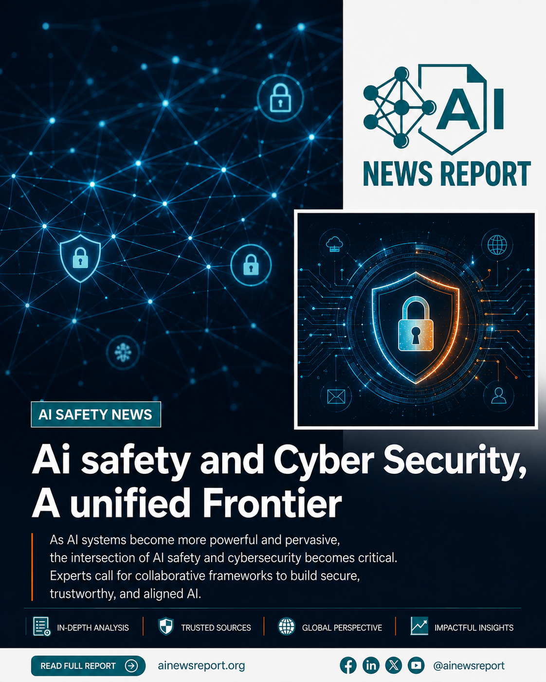 An image about AI safety and Cyber Security joining forces.