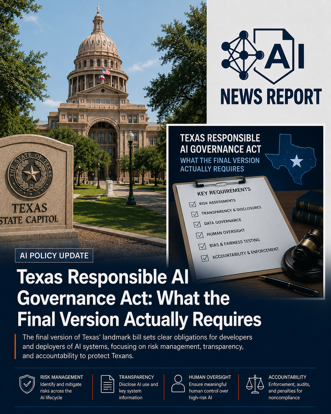 Texas AI law outlines new governance and compliance requirements.