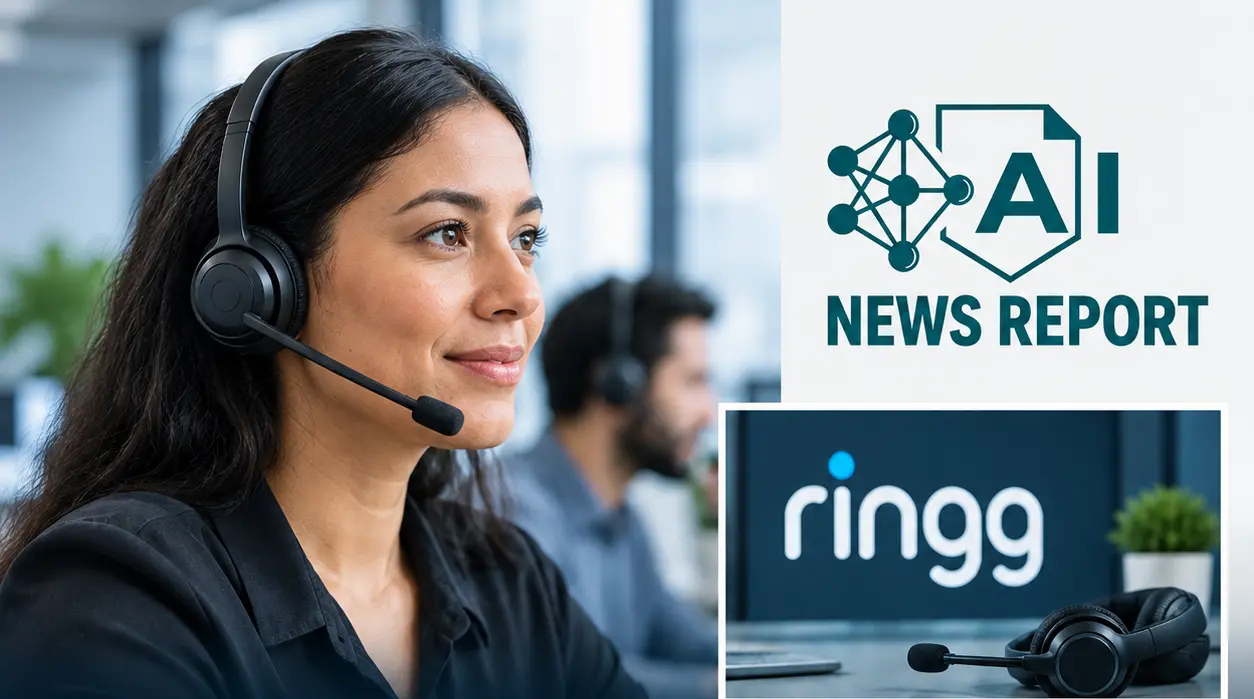Ringg customer-support AI agents shown alongside the company logo and GPT-5.6 branding.